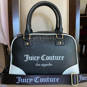 Juicy Couture Black Fashionista Sports Bowler Crossbody Bag